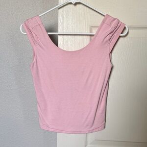 Pink Sleeveless And Backless Top